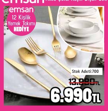 Emsan 12 Kişilik Yemek Takımı