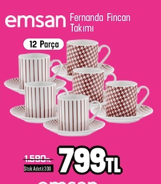 Emsan Fernanda Fincan Takımı 12 Parça