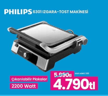 Philips 6301 Izgara-Tost Makinesi