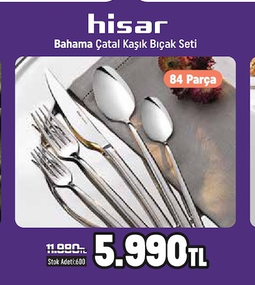 Hisar Bahama Çatal Kaşık Bıçak Seti 84 Parca