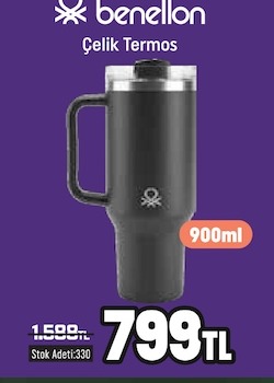 Benetton Çelik Termos 900Ml