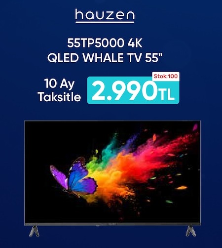 Hauzen 55Tp5000 4K Qled Whale Tv 55"