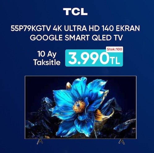 Tcl 55P79Kgtv 4K Ultra Hd 140 Ekran Google Smart Qled Tv