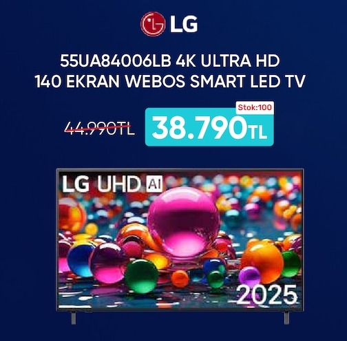 Lg 55Ua84006Lb 4K Ultra Hd 140 Ekran Webos Smart Led Tv