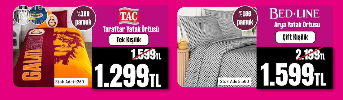 Tac Taraftar Yatak Örtüsü Tek Kişilik