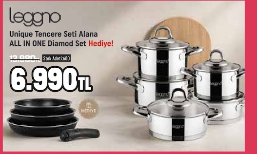 Leggno Unique Tencere Seti All In One Diamod Hediye