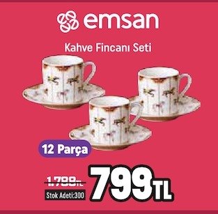 Emsan Kahve Fincanı Seti 12 Parça