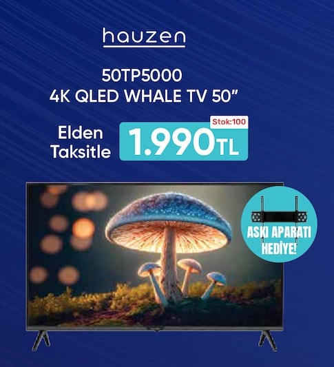 Hauzen 50Tp5000 4K Qled Whale Tv 50"