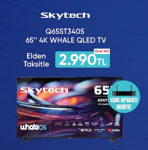 Skytech Q65St3405 65" 4K Whale Qled Tv