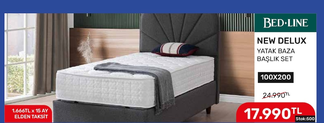 Bed-Line New Delux Yatak Baza Başlik Set 100X200