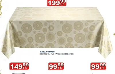 Masa Örtüsü 140X180 Cm Pvc