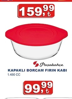 Kapaklı Borcam Fırın Kabı