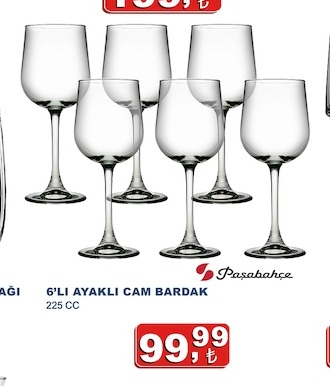 6'Lı Ayaklı Cam Bardak