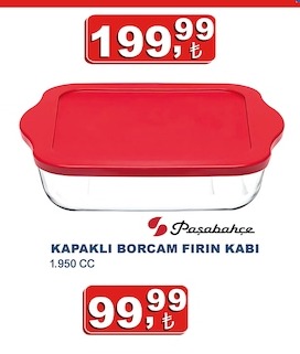 Kapaklı Borcam Fırın Kabı 1.950 Cc