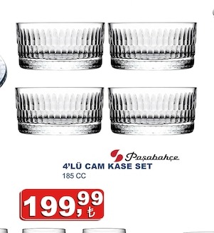 4'Lü Cam Kase Set 185 Cc