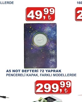 A5 Not Defteri 72 Yaprak