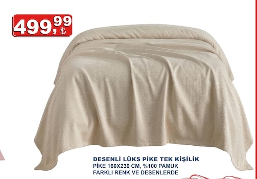 Desenli Lüks Pike Tek Kişilik