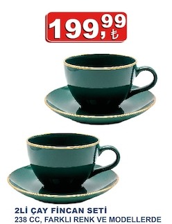 2'Li Çay Fincan Seti