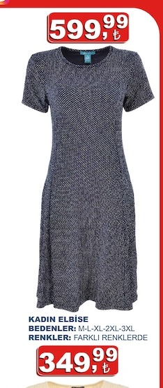 Kadın Elbise M-Xl-2Xl-3Xl Farklı Renklerde