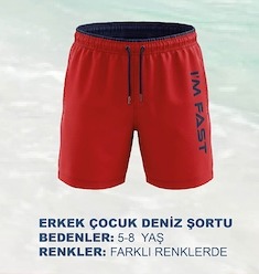 Erkek Çocuk Deni̇z Şortu 5-8 Yaş