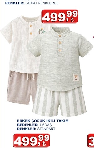 Erkek Cocuk Ikili Takim