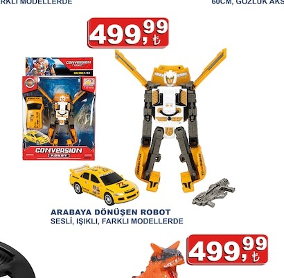 Arabaya Dönüşen Robot - Sesli, Işıklı, Farklı Modellerde