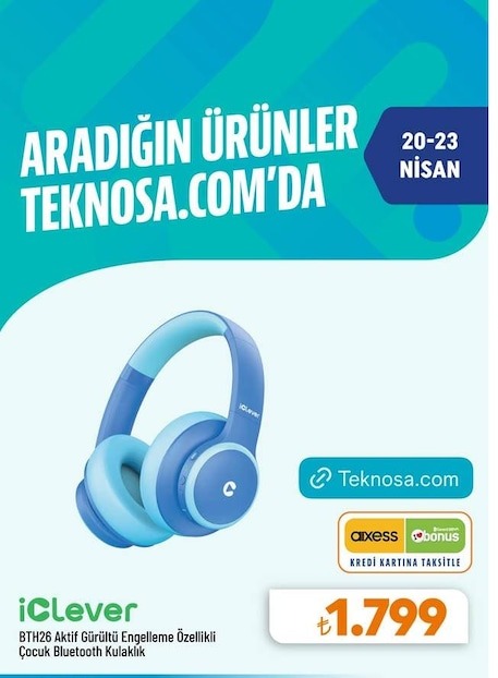 Iclever Bth26 Aktif Gürültü Engelleme Özellikli Çocuk Bluetooth Kulaklık