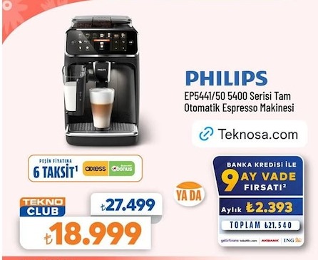 Philips Ep5441/50 5400 Serisi Tam Otomatik Espresso Makinesi