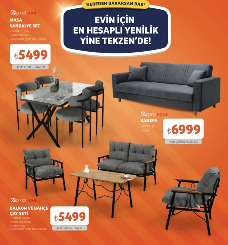 Zigonzi Home Masa Sandalye Seti