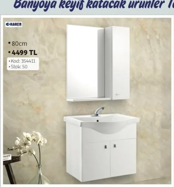 Karen Banyo Dolabı 80 Cm