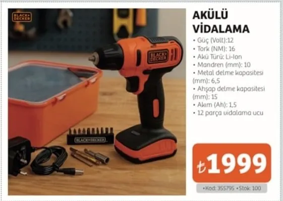 Black&Decker Akülü Vidalama