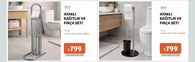 Zen Home Ayaklı Kağıtlık Ve Fırça Seti