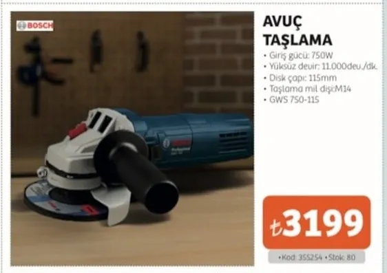 Bosch Avuç Taşlama