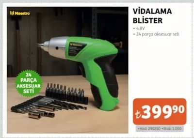 Işıklı Maestro Vidalama Blister