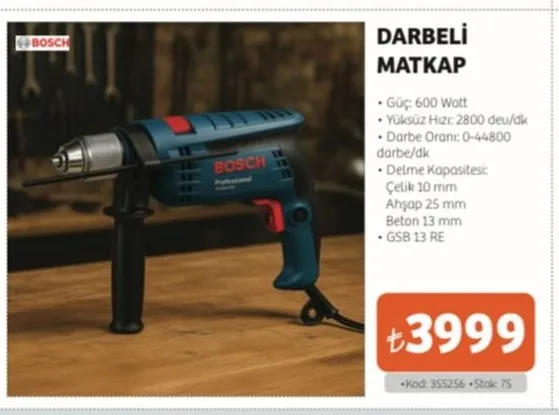 Bosch Darbeli Matkap