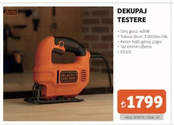 Black Decker Dekupaj Testere