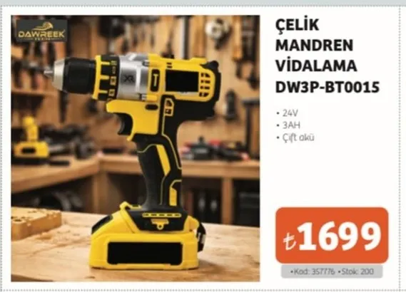Çelik Mandren Vidalama Dw3P-Bt0015