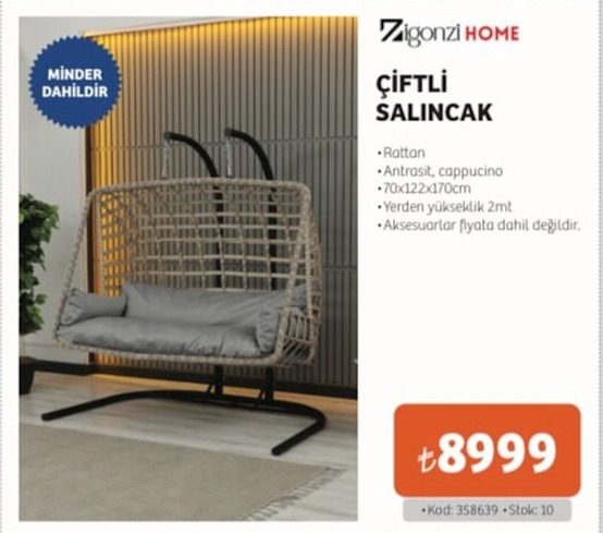 Zigonzi Home Çiftli Salıncak