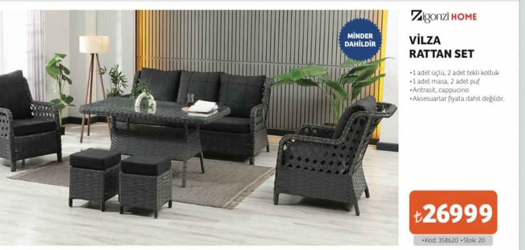 Zigondi Home Vilza Rattan Set