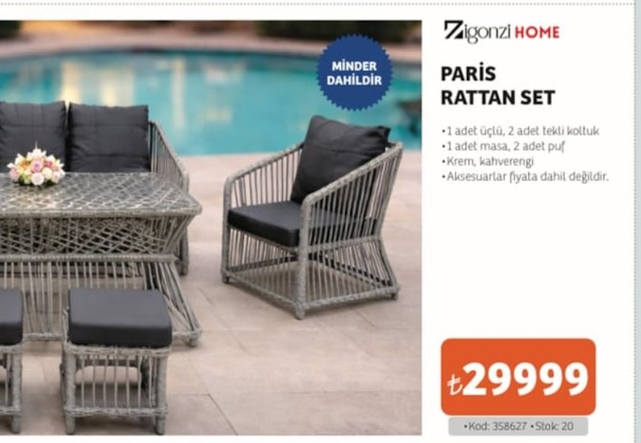 Zigonzi Home Paris Rattan Set