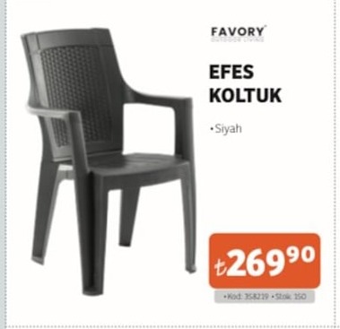 Favory Efes Koltuk Siyah