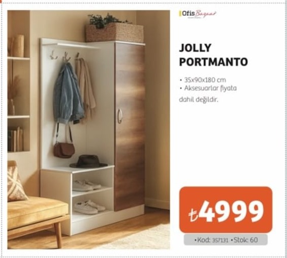 Ofis Bazaa Jolly Portmanto 35X90X180Cm