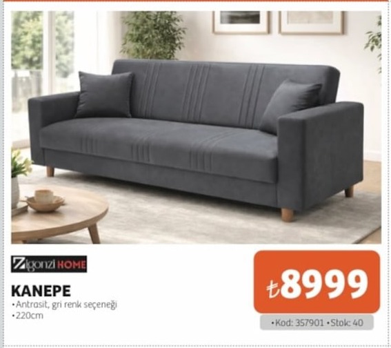 Zigonzi Home Kanepe 220Cm