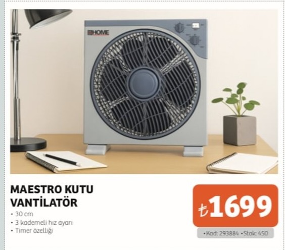 Home Maestro Kutu Vantilatör 1 Adet