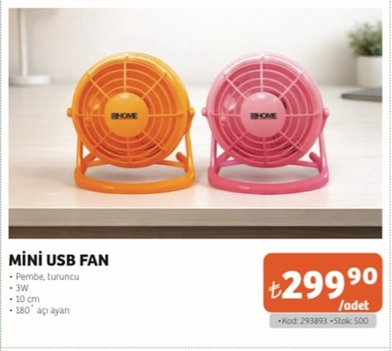 Mini Usb Fan 3W 10Cm