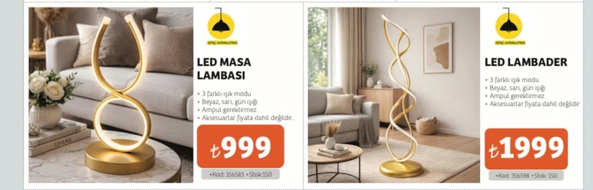 Genç Aydinlatma Led Masa Lambası