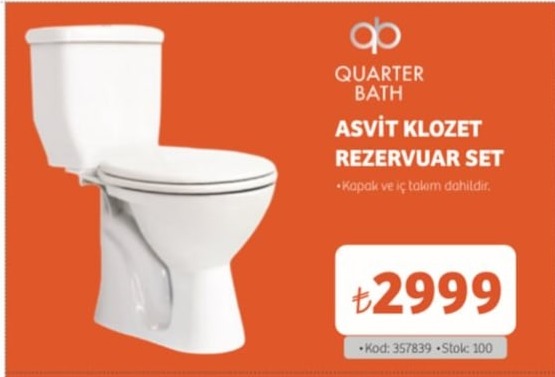 Asvit Klozet Rezervuar Set 1 Adet