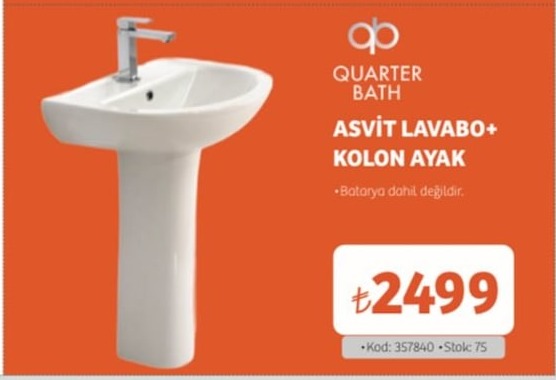 Asvit Lavabo+ Kolon Ayak 1 Adet