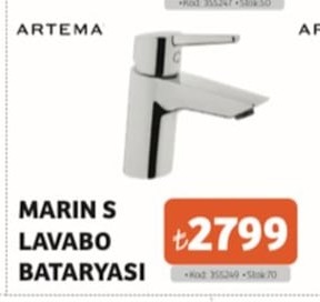 Artema Marin S Lavabo Bataryasi