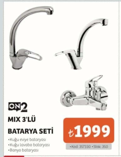 On2 Mix 3'Lü Batarya Seti
